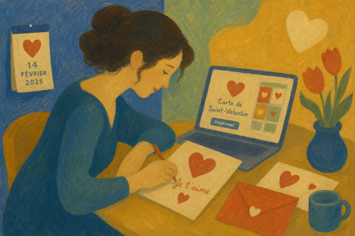 Carte de Saint Valentin personnalisée à imprimer : Créez et envoyez la votre avec amour