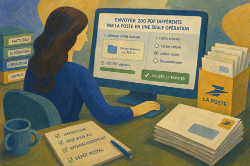 Envoyer 200 PDF différents par La Poste en une seule opération