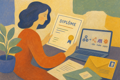 Automatisez l'envoi de diplômes par La Poste à vos étudiants (via n8n, Make, Zapier, etc.)