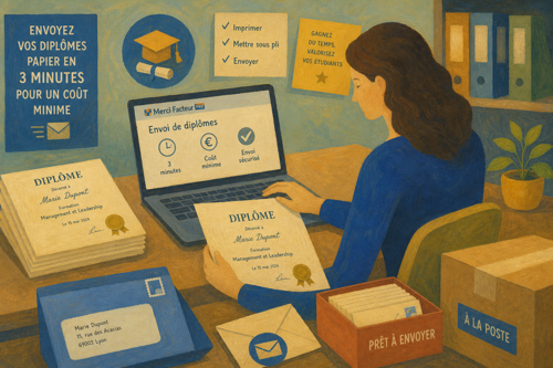 Formateurs : Envoyez vos diplômes papier en 3 minutes pour un coût minime