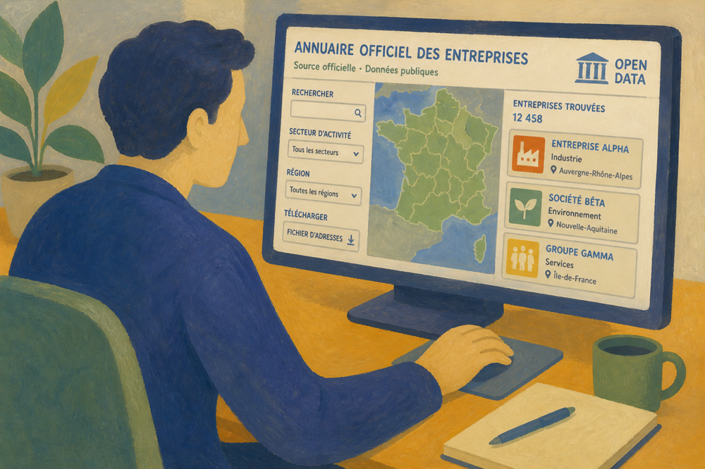 Constitution d'un fichier d'adresses professionnelles à partir de la base SIRENE en open data