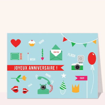F&ecirc;te color&eacute;e pour un anniversaire joyeux