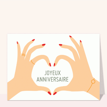 Mains en c&oelig;ur pour souhaiter un anniversaire