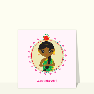 Princesse indienne pour un joyeux anniversaire