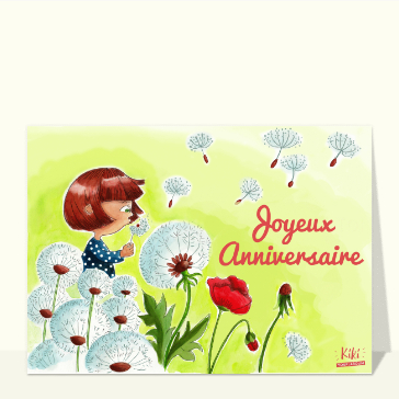 Pissenlits enchant&eacute;s pour un joyeux anniversaire