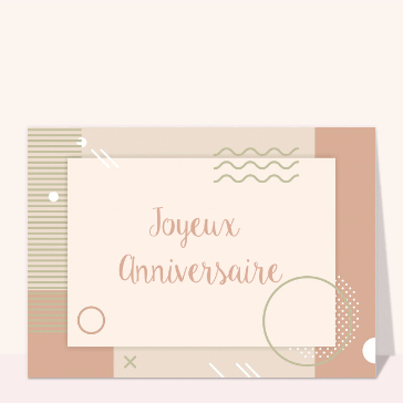 Joyeux anniversaire moderne sur fond pastel