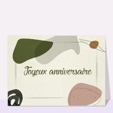 Joyeux anniversaire avec des formes abstraites