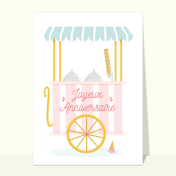 Chariot &agrave; glaces pour un anniversaire sucr&eacute;
