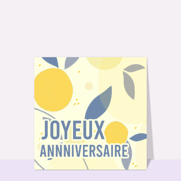 Joyeux anniversaire lumineux aux citrons &eacute;clatants