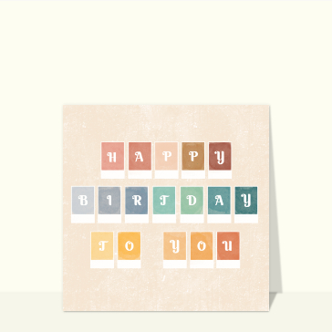 Joyeux anniversaire en teintes pastel &eacute;l&eacute;gantes