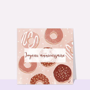 Joyeux anniversaire avec des donuts gourmands