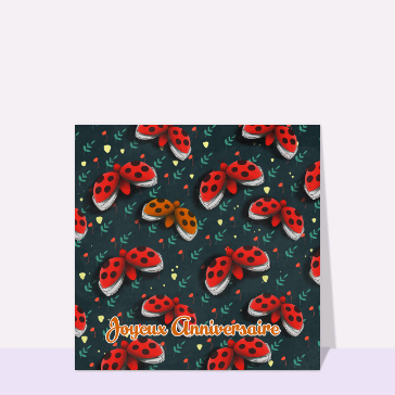 Coccinelles joyeuses pour un anniversaire festif
