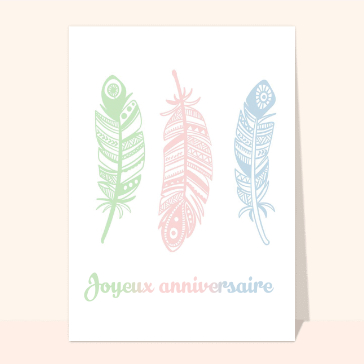 Plumes color&eacute;es pour un anniversaire &eacute;l&eacute;gant