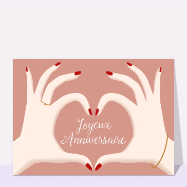 Mains en c&oelig;ur pour un anniversaire tendre
