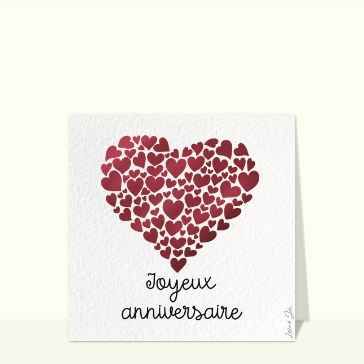 C&oelig;urs entrem&ecirc;l&eacute;s pour un anniversaire amoureux