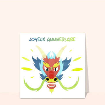 Dragon fantastique pour un anniversaire m&eacute;morable