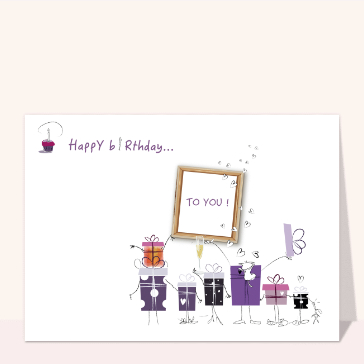 C&eacute;l&eacute;bration d'anniversaire avec des cadeaux