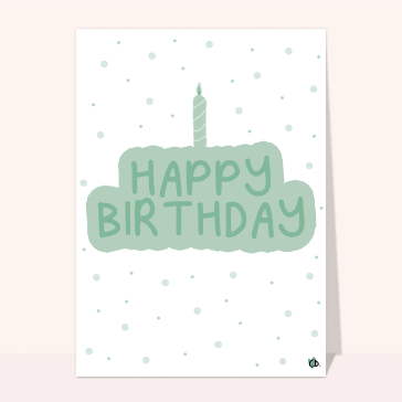 Joyeux anniversaire avec une touche de vert