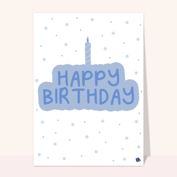 Joyeux anniversaire avec une touche de bleu