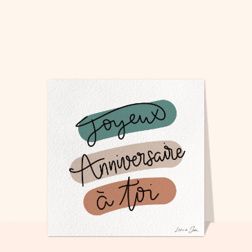 Anniversaire vibrant avec des formes modernes