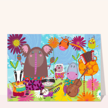 F&ecirc;te musicale animale pour un anniversaire