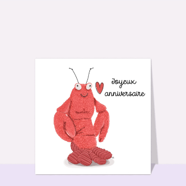 Homard chaleureux pour un anniversaire joyeux
