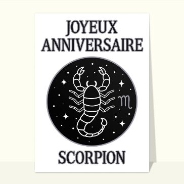 Scorpion : anniversaire myst&eacute;rieux et &eacute;toil&eacute;
