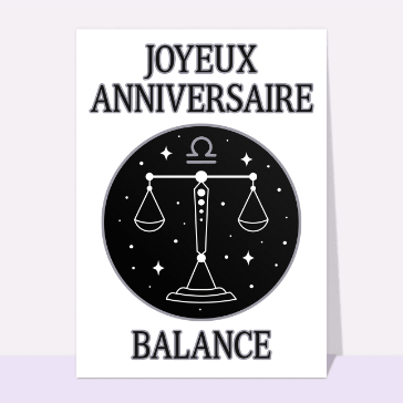 &Eacute;quilibre astral pour un anniversaire Balance