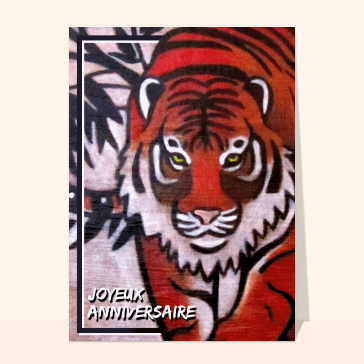 Tigre captivant pour un anniversaire festif