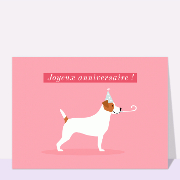 Anniversaire joyeux avec un chien heureux