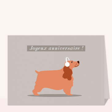 Chien m&eacute;lomane pour un anniversaire joyeux