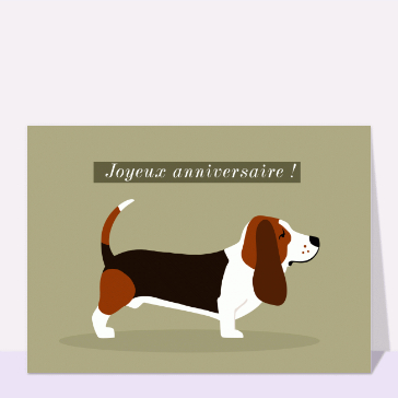 Joyeux anniversaire avec un basset hound