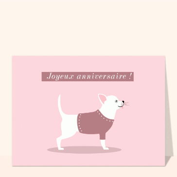 Joyeux anniversaire chien &eacute;l&eacute;gant