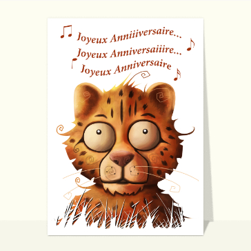 Anniversaire joyeux avec un petit tigre