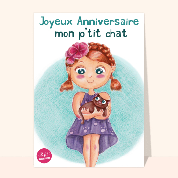 Joyeux anniversaire avec mon petit chat
