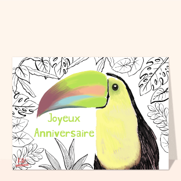 Toucan festif pour un anniversaire joyeux