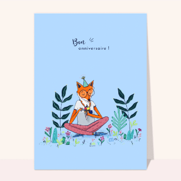 Renard gourmand pour un anniversaire joyeux