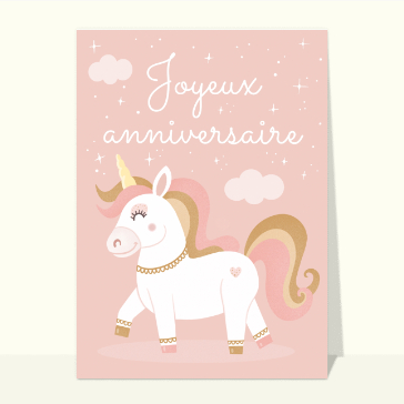Licorne magique pour un doux anniversaire