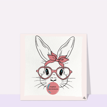 Lapin styl&eacute; pour un anniversaire tendance