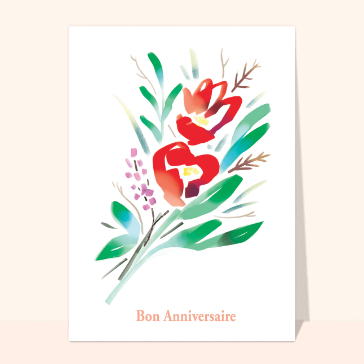 &Eacute;clat floral pour un anniversaire joyeux