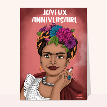 Fleur color&eacute;e pour un anniversaire joyeux