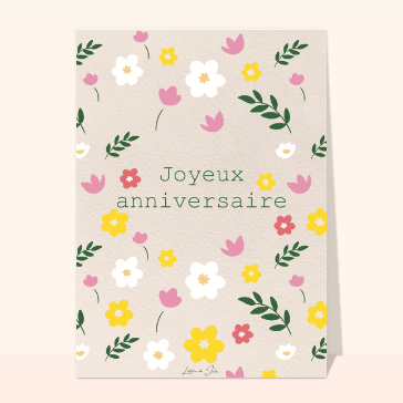 Fleurs &eacute;clatantes pour un anniversaire joyeux
