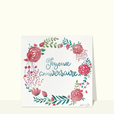 Fleurs &eacute;panouies pour un anniversaire joyeux