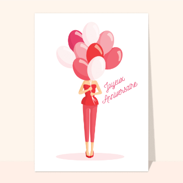 Joyeux anniversaire avec des ballons &eacute;l&eacute;gants