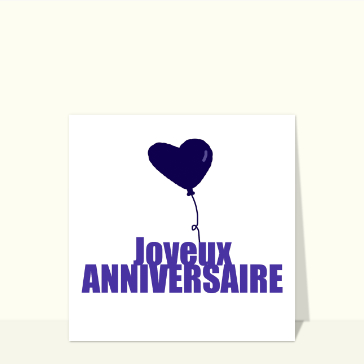 Joyeux anniversaire avec un c&oelig;ur dans l'air