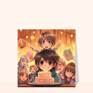 F&ecirc;te d'anniversaire joyeuse entre amis