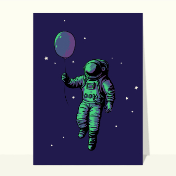 Astronaute festif pour un anniversaire galactique