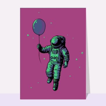 Astronaute festif pour un anniversaire &eacute;toil&eacute;