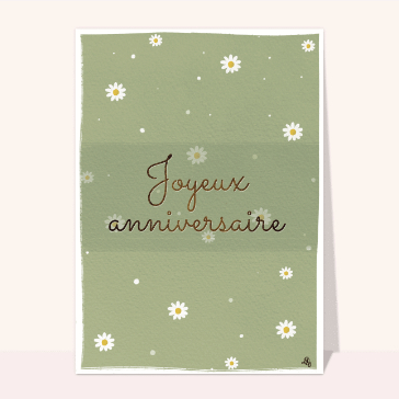 Joyeux anniversaire fleuri pour 50 ans