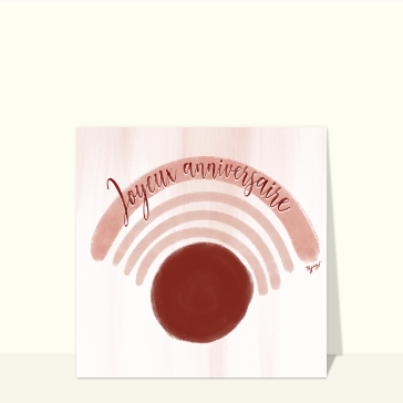 Joyeux anniversaire en tons pastel &eacute;l&eacute;gants